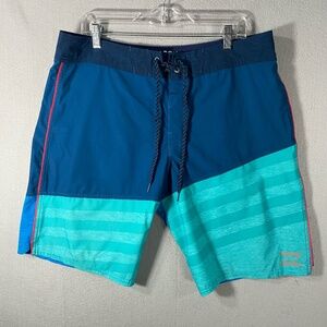 Billabong Platinum X Swim Trunk Surf  Board Shorts Blue Mens Size 36